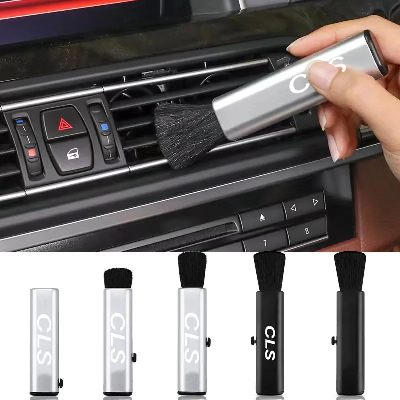 

Car Dust Brush Air Outlet Cleaning Retractable Soft Brush for Mercedess Benzs AMG CLS CLA GLA GLE GLK GLC W204 C63 Class A B C E