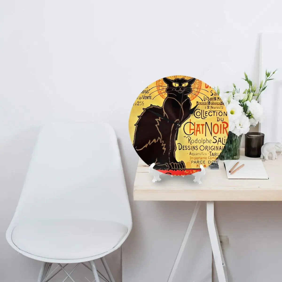 Le Chat Noir экспозиция Particulire-1896 настенные часы украшение комнаты круглые