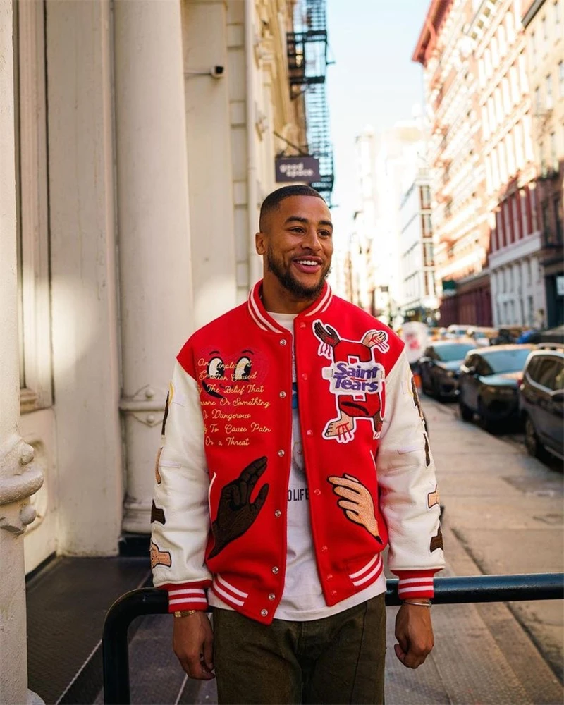 Мужская бейсбольная куртка Saint Michael Ball Star с вышивкой