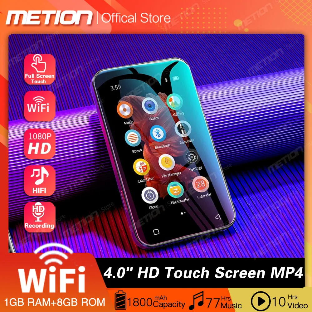 Wi-Fi Mp3 Mp4 плеер Bluetooth 4 0 дюймовый сенсорный экран портативный HiFi Цифровой
