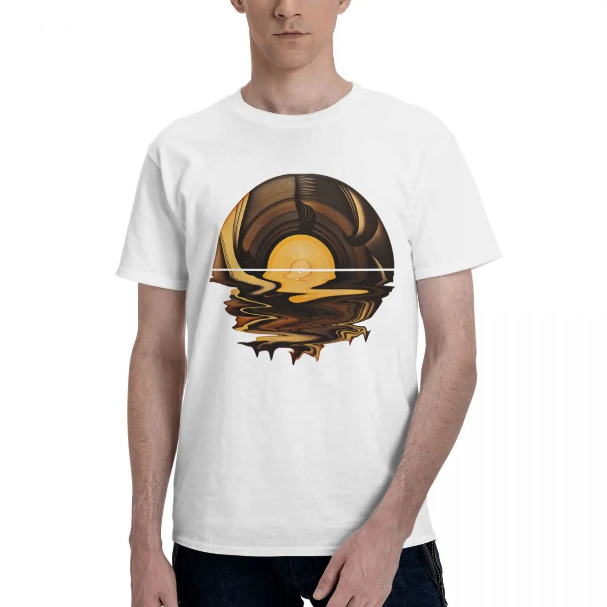 

Vinyl LP Music Record Sunset 8 Tees Unique Adult T-shirt Funny Novelty Fitness High quality Modern Eur Size