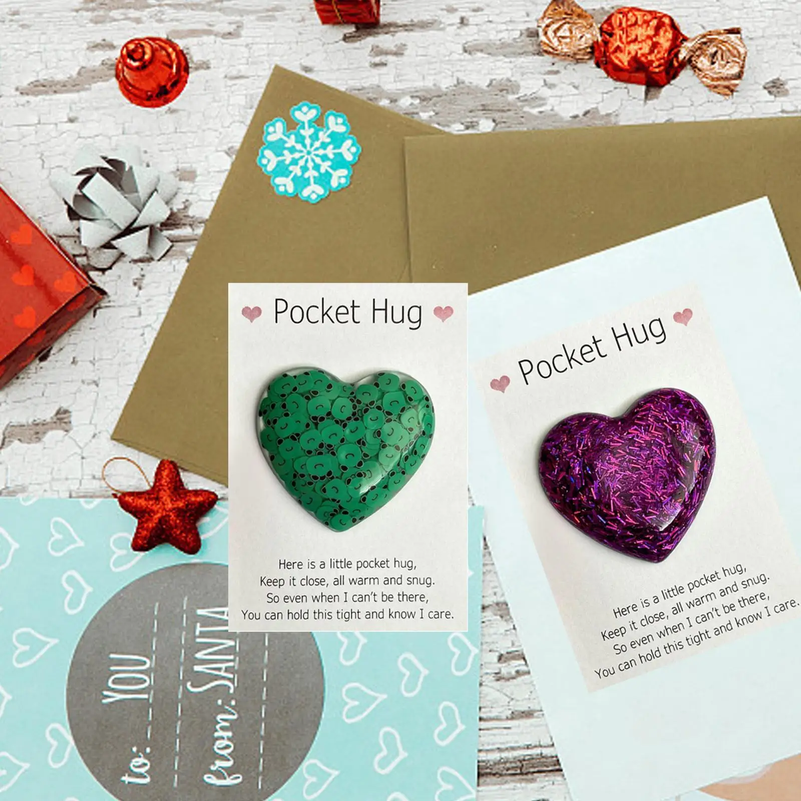 

Pocket Hug Heart Mini Cute Pocket Hug Stationary Cards Birthday Floral Special with Decoration Wedding Envelopes Encourage J0W1