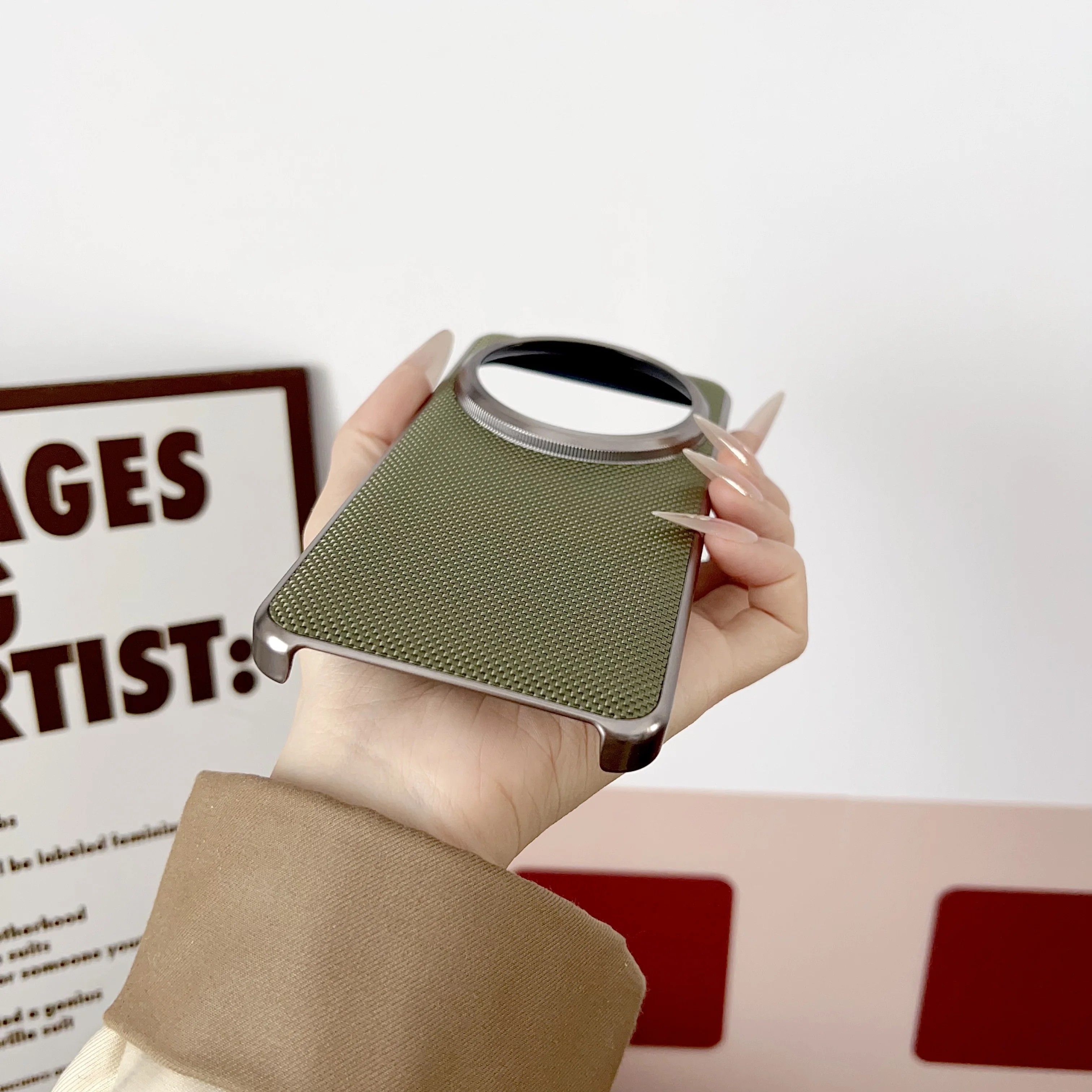 Ударопрочный кожаный матовый жесткий чехол с гальваническим покрытием для Xiaomi 15