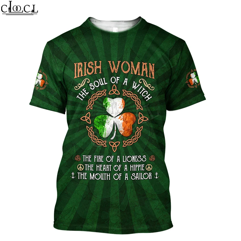 

HX Newest Popular Irish St.Patrick Day Men Women Tshirt 3D Print Summer Harajuku Female Hip Hop Streetwear Tops Drop Shipping