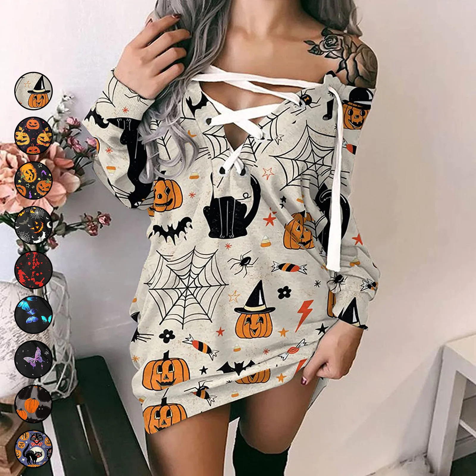 

Женское Повседневное платье-свитшот с открытыми плечами и длинными рукавами