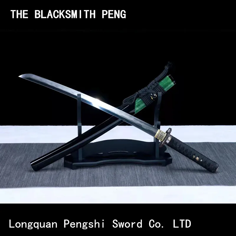 

Boutique TC105 steel burn blade Kobuse Honsanmai Real hamon Japanese Katanas High-end fishskin scabbard Aatana Chinese swords