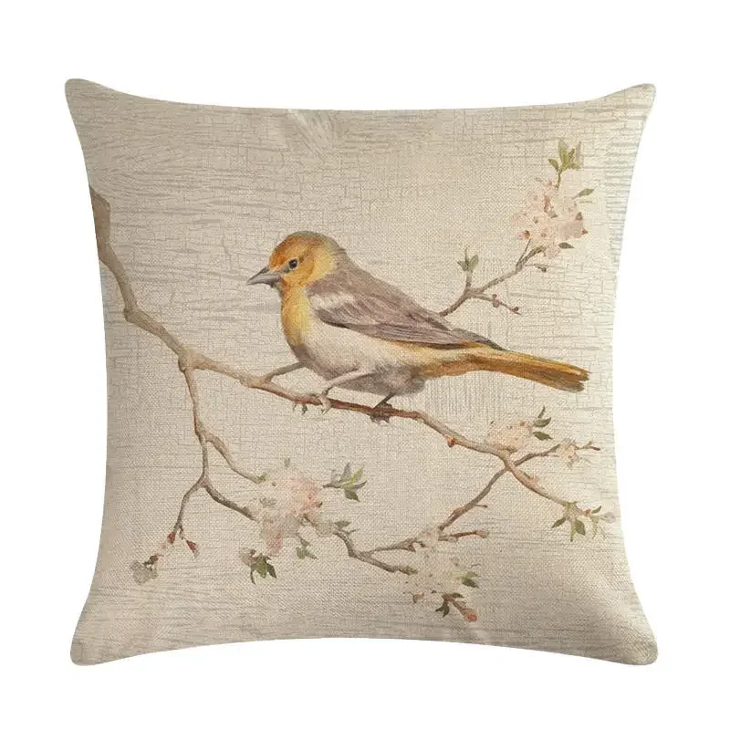 

Декоративная наволочка YIERNINL американская сельская серия с птичьим узором