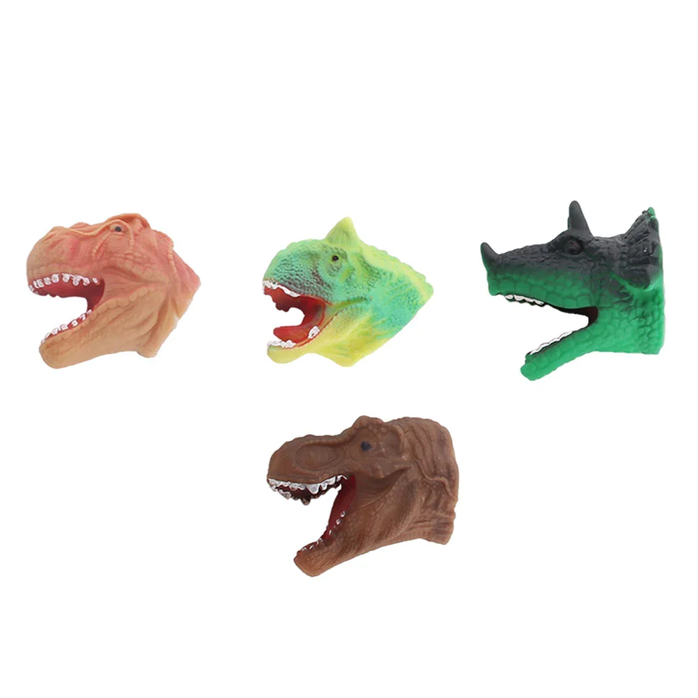 

4 Pcs Squiz Toys Tiny Hand Animal Figure Baby Puppets Set Toddlers Finger Puzzle Storytelling Dinosaur