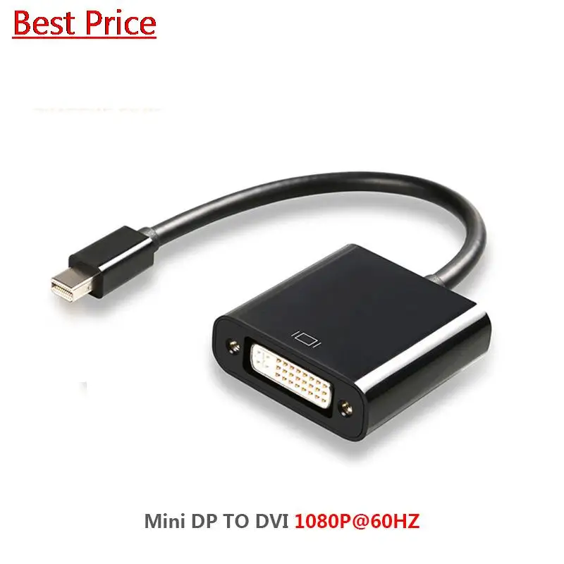 

Dhl 100 шт./лот Мини DP к DVI адаптер штекер-гнездо Thunderbolt Mini DisplayPort V1.2 к DVI разъему