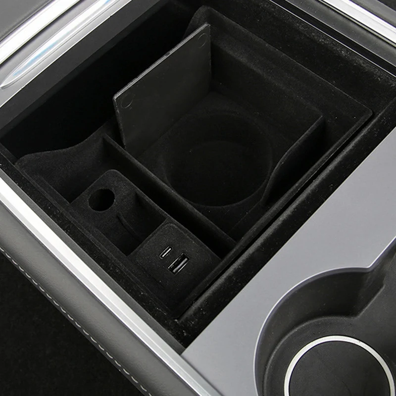 Для Tesla Model 3 Y 2021 коробка для хранения с центральным подлокотником USB-портом