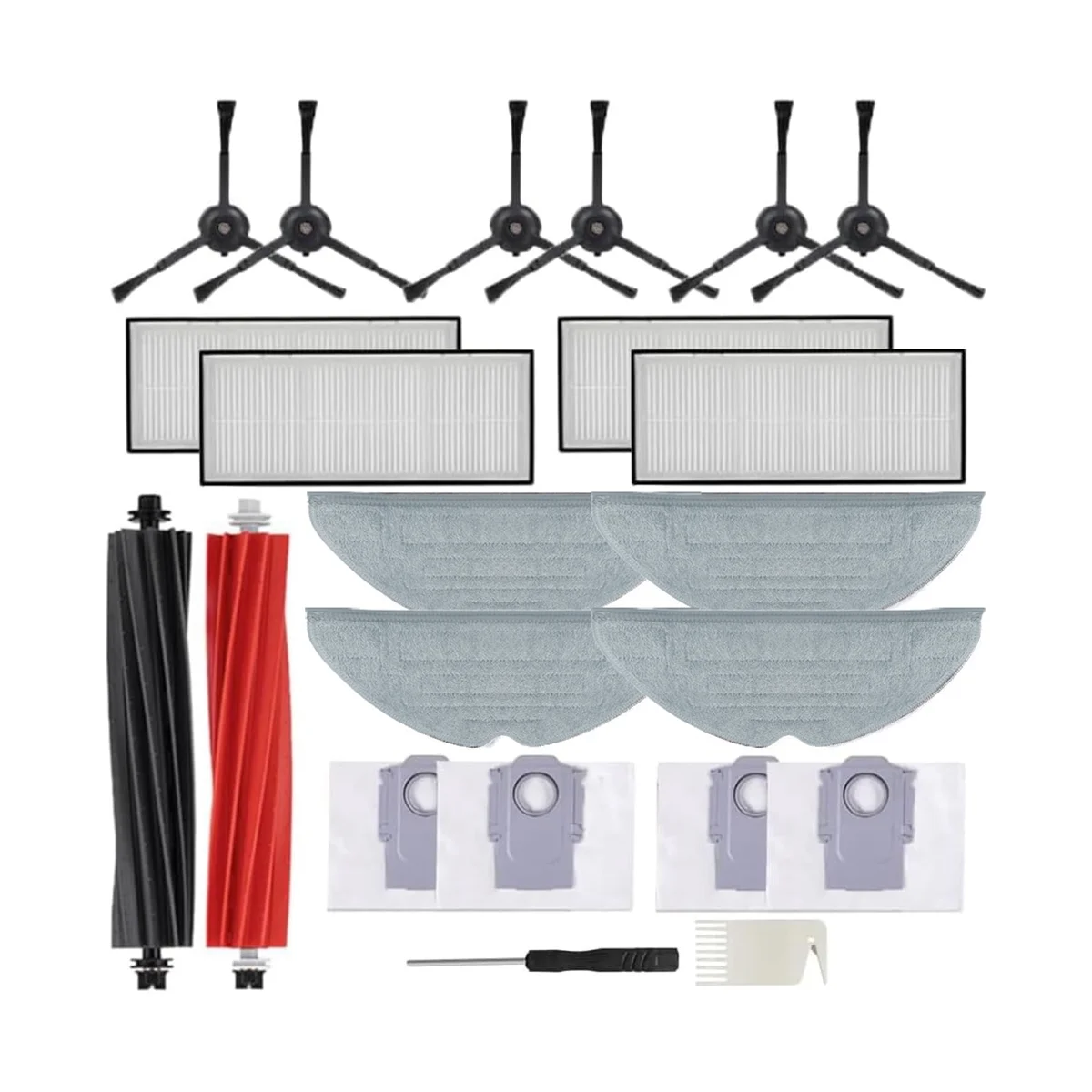 Основная щетка боковая фильтр Швабра пылесборник для Roborock S8 PLUS + Pro Ultra G20 запчасти