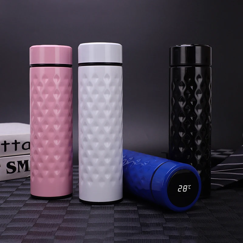 

Intelligent Thermos 500 ml LED Thermos Lid Temperature Display Insulated Stainless Steel Liner Vacuum Flask Water Bottle Cup