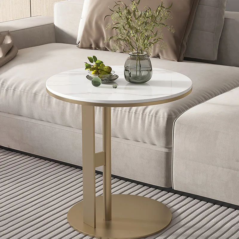 

Corner Modern Coffee Table Unique Nordic Style Ornaments Luxury Aesthetics Book Storage Table Round Mesa Centro Salon Decor Room