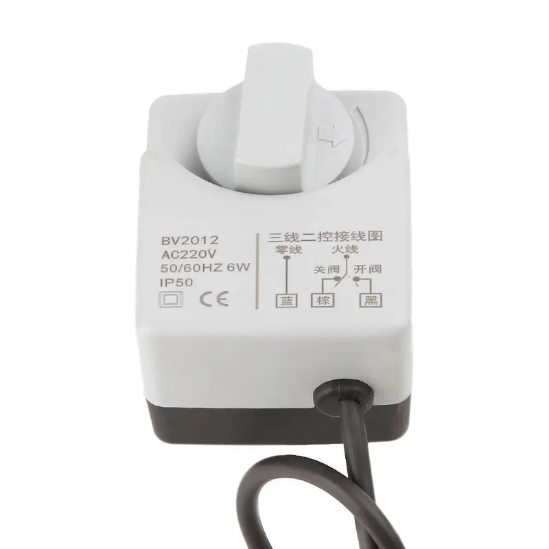 

Ac220V 2 Way 3 Wires Motorized Ball Valve Electric Actuator With Manual Switch