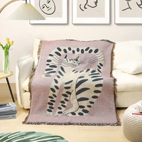 spotted cat knitted blanket sofa towel chair lounge blankets camping picnic carpet portable thread blanket throw tapestry