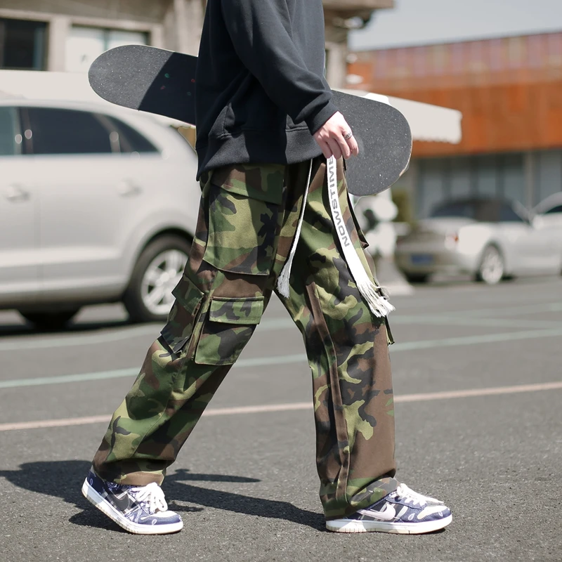 

RUIHUO Camo Casual Pants Men Trousers Korean Streetwear Sweatpants Men Pants Chinese Size 2XL 2022 Autumn New Arrivals