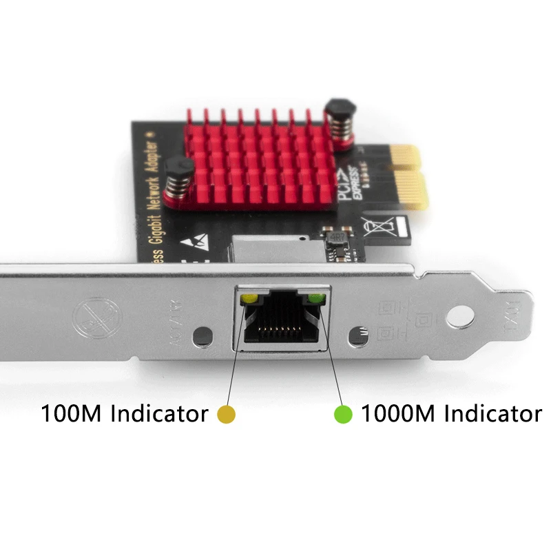 Адаптер сетевых карт 1 ГБ PCIE Сетевая карта PCI Experss X1 to Single Port RJ45 LAN NIC 10/100/1000 Мбит/с