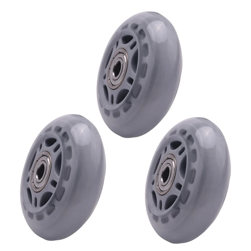 

3X Skating Shoes 608ZZ Bearing Inline Skate Wheel Clear Gray