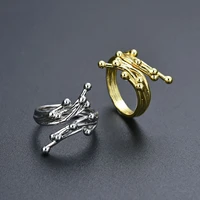 tulx high quality geometric irregular branch opening rings for women man fashion birthday party jewelry