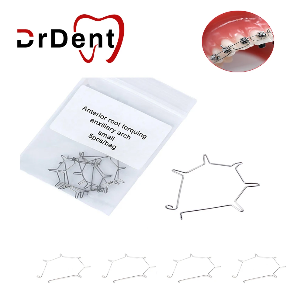 

Drdent Anterior Root Torquing Auxiliary Arch Orthodontic 5pcs/pack Dental Small Middle Big Accessories Dental Supplier