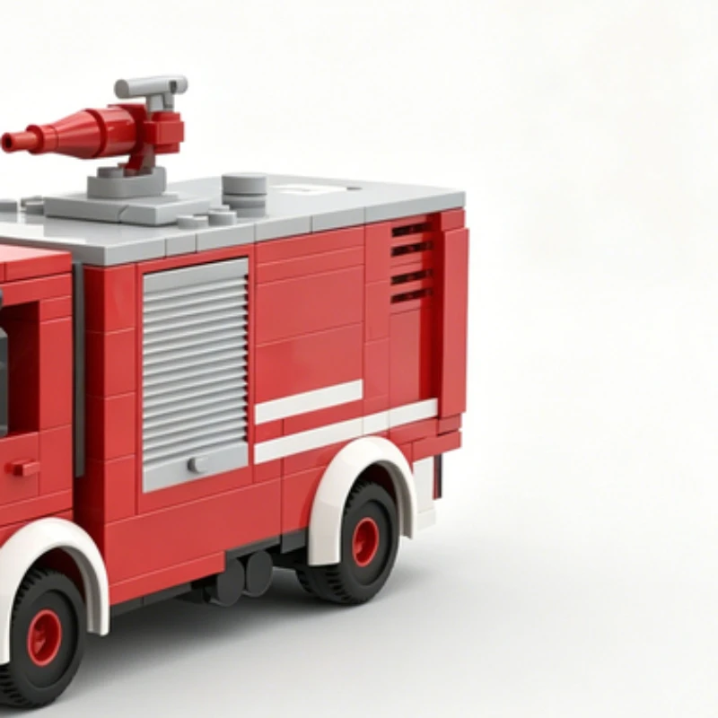 Набор из 239 деталей MOC: Модульная модель пожарной машины Iveco EuroFire F-104, развивающий конструктор для детей, подарок на день рождения (art.: 3920daadfda4b) - 3920daadfda4b