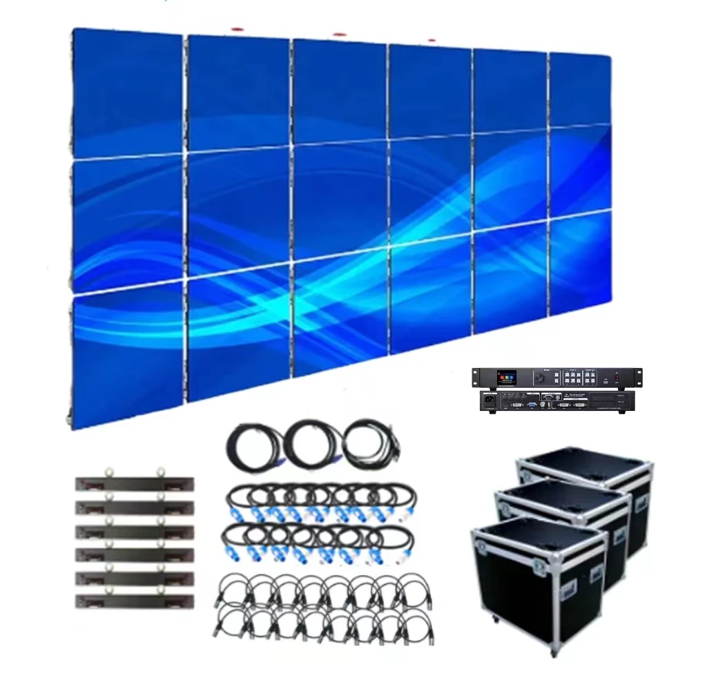 Turnkey Outdoor Rental 4.92ft9.84ft P3.91mm 500500mm 128*128 LED Stage Event Background Screen