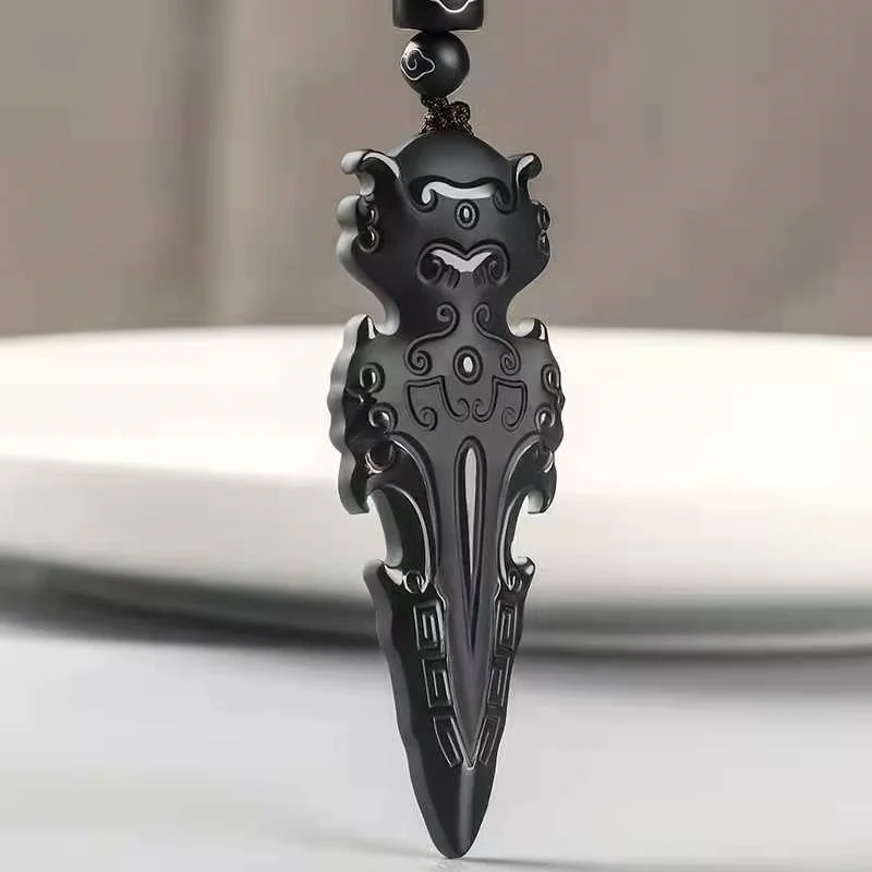 

Hot Selling Hand-carve Cyan Jade Magic Pestle Necklace Pendant Fashion Jewelry Accessories MenWomen Luck Gifts