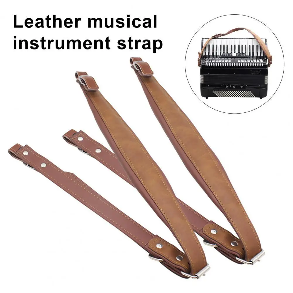 

Adjustable Accordion Straps Comfortable Faux Leather High Strength Accordion Shoulder Belt for 60-120 Bass Accordions