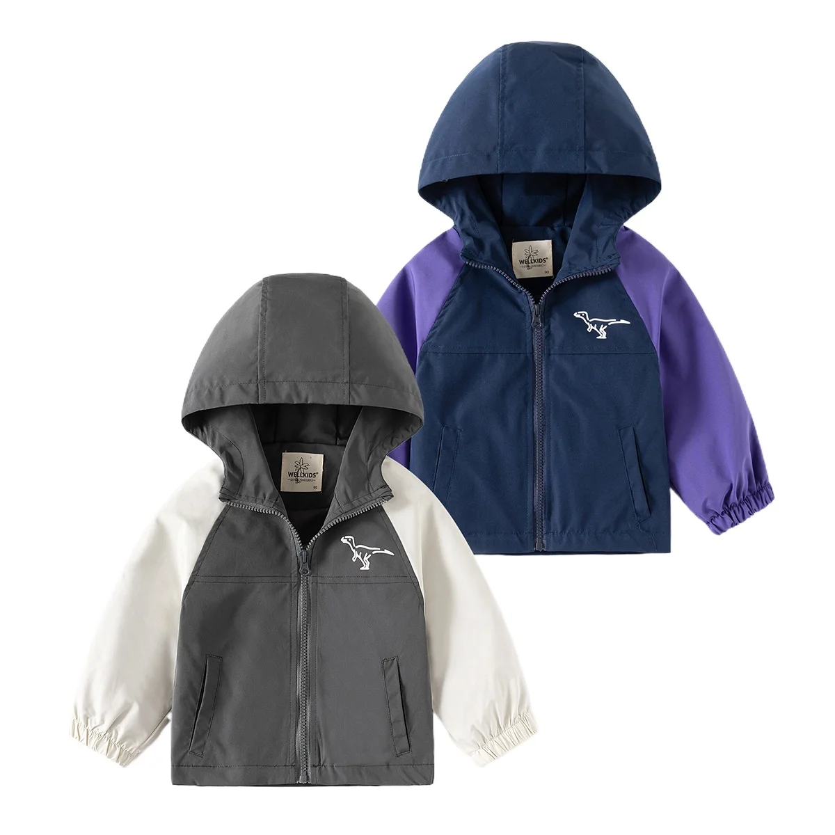 Уличная куртка с динозавром для маленьких мальчиков детское осенне-весеннее