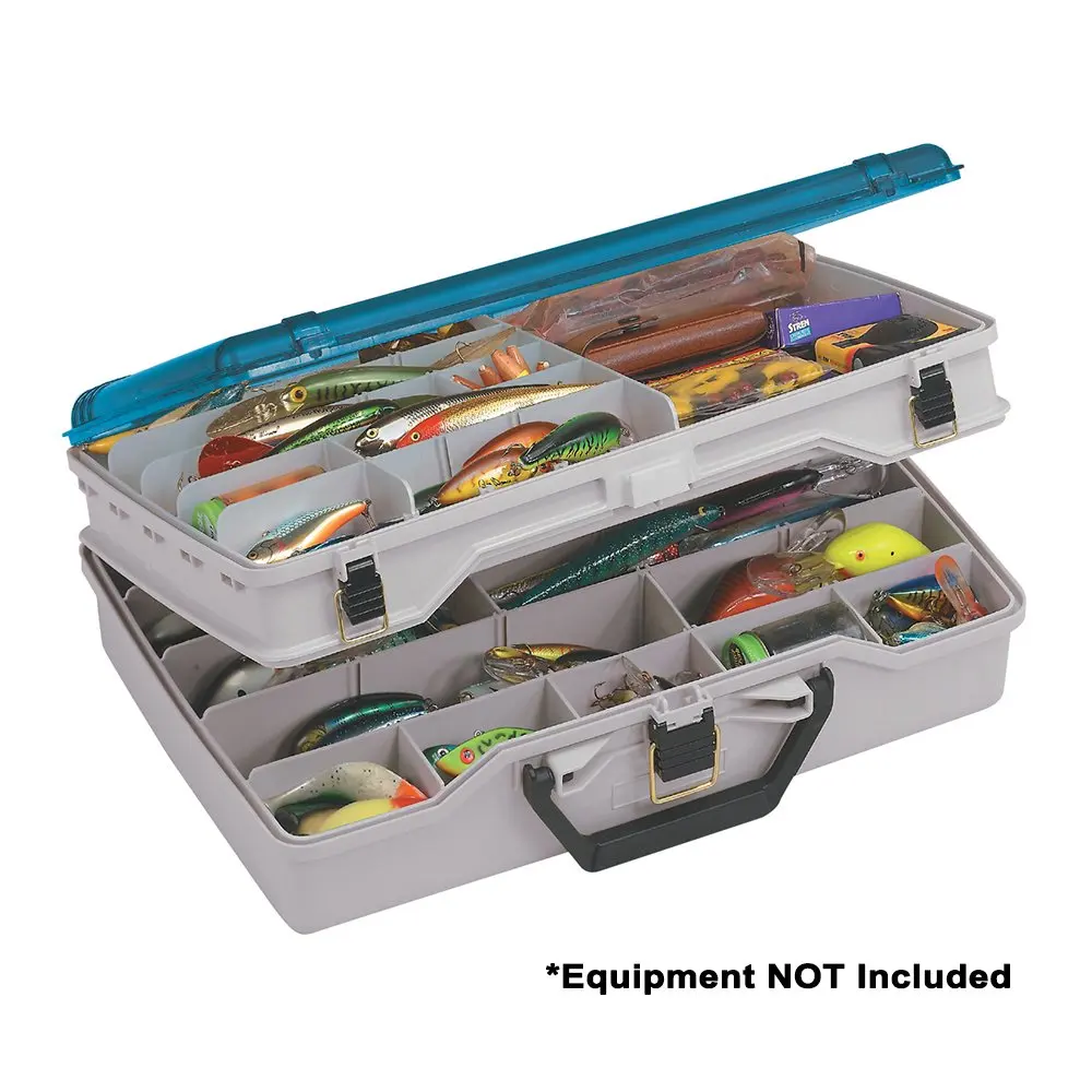 

Fishing Tackle Boxes & Bait Storage, Two-Level Tackle Storage, Beige/Blue, 0.5oz