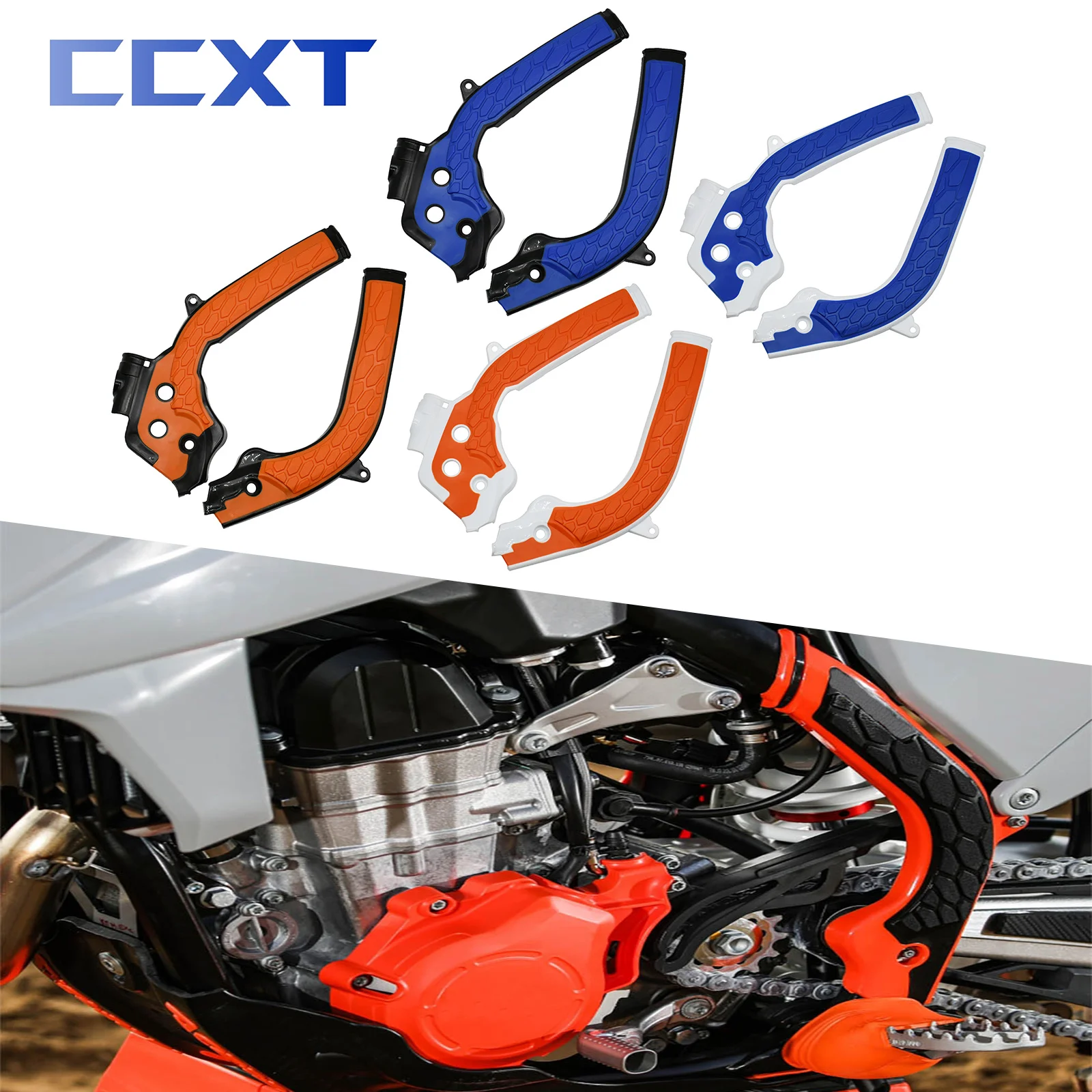 

Motocross Frame Guard X-Grip Protection Cover For KTM SX SXF XC XCW EXC EXCF XCF 125-500 For Husqvarna TC TE FC FE TX Universal