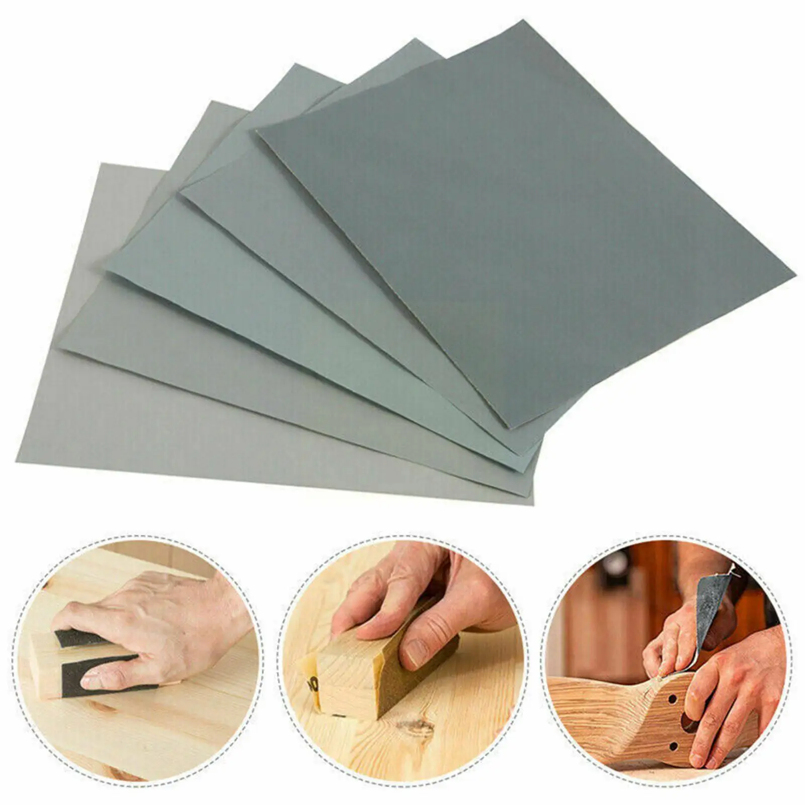 

5 Pcs Car Paint Mixed Assorted Grit Wet And Dry Sandpaper 2000-7000 Grit Sand Paper For Wood Metal Polishing Abrasive Tools X1K0