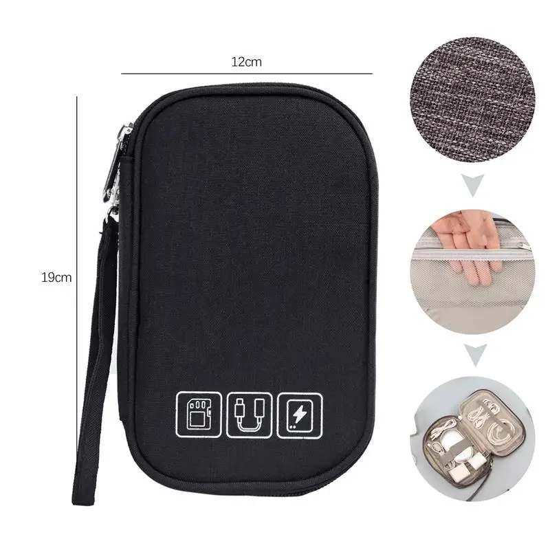 

Cable Gadget waterproof Organizer Storage Bag Digital Hard Drive USB SD Card Portable Electronic Earphone Case Travel Pouch