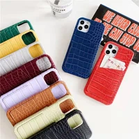 luxury brand 3d crocodile skin pattern hard leather phone case for iphone13 7 8 plus x 12 xr max 11 pro card package cover funda