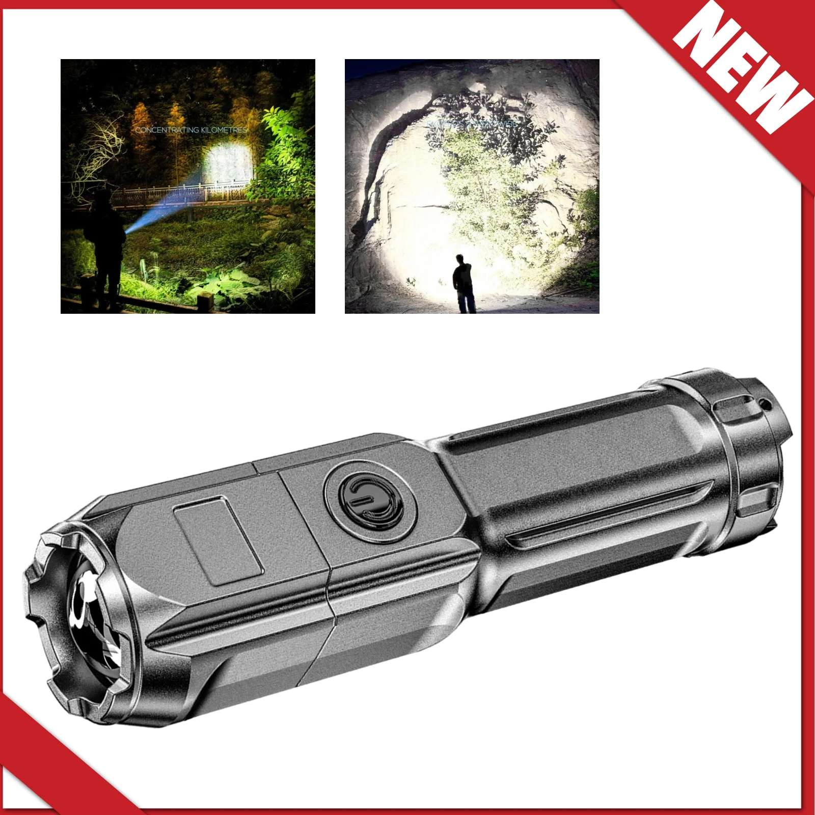 

Уличная портативная вспышка, сисветильник, фокусировка, Мультитул, инструменты для кемпинга, ABS, 1200 мАч светодиодный светильник Водонепрони...