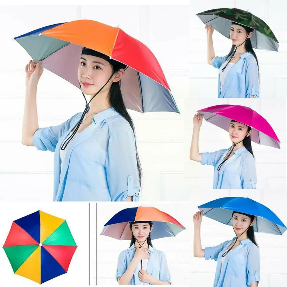 

Folding Umbrella Hat Fishing Hat Hiking Camping Hiking Beach Headwear Sun Sun Outdoor Visor Protection Helmet Clothing Spor H7A1