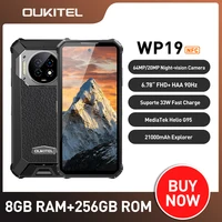 Oukitel WP19 Rugged Mobile Phone 8GB 256GB Android 12 Night Vision 21000mAh 90 Hz Helio G95 64M Camera Smartphone