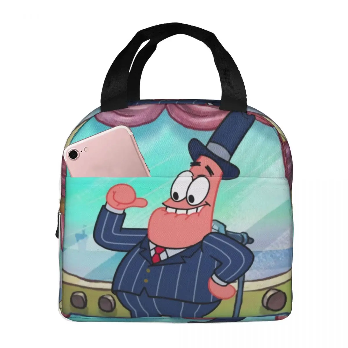 

Patrick Star Anime Insulated Lunch Bag Insulated Bento Pack Aluminum Bag Cartoon Meal Pack Ice Pack Student Bento Lunch Handbag
