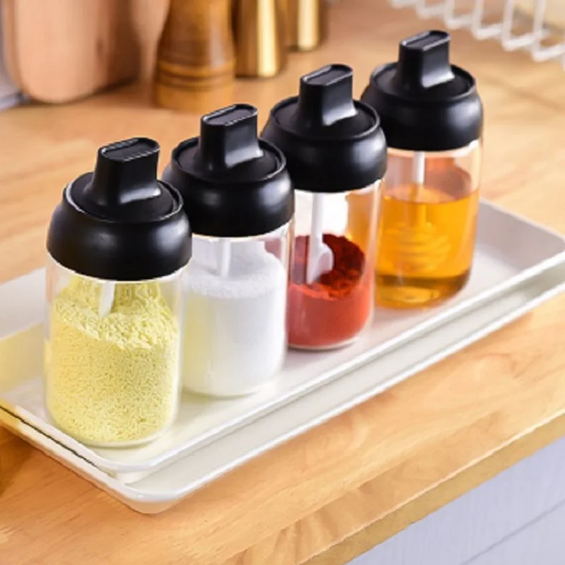 

Kitchen Seasoning Jar Household Salt Shaker Seasoning Box Combination Set Oiler Household Barbecue Brush Box