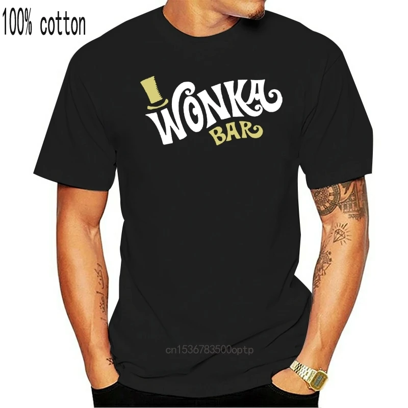 Забавная Мужская футболка новинка Вилли Вонка и шоколадная фабрика Wonka Bar |