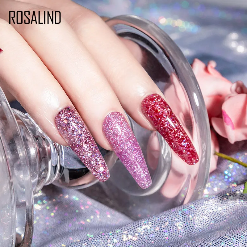 Многоцветный полимерный гель ROSALIND для ногтей акриловый удлинитель