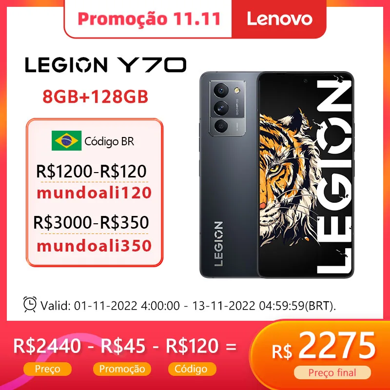 

Lenovo Legion Y70 Smartphone Snapdragon8+ Gen 1 6.67'' 144Hz OLED Screen Octa Core 5100 mAh Battery 50MP Triple Camera NFC Phone