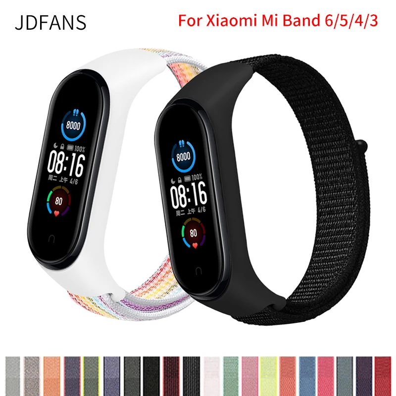 

Ремешок нейлоновый для Xiaomi Mi Band 7 4 3 5 6, спортивный Воздухопроницаемый сменный Браслет для Miband 5 4 3