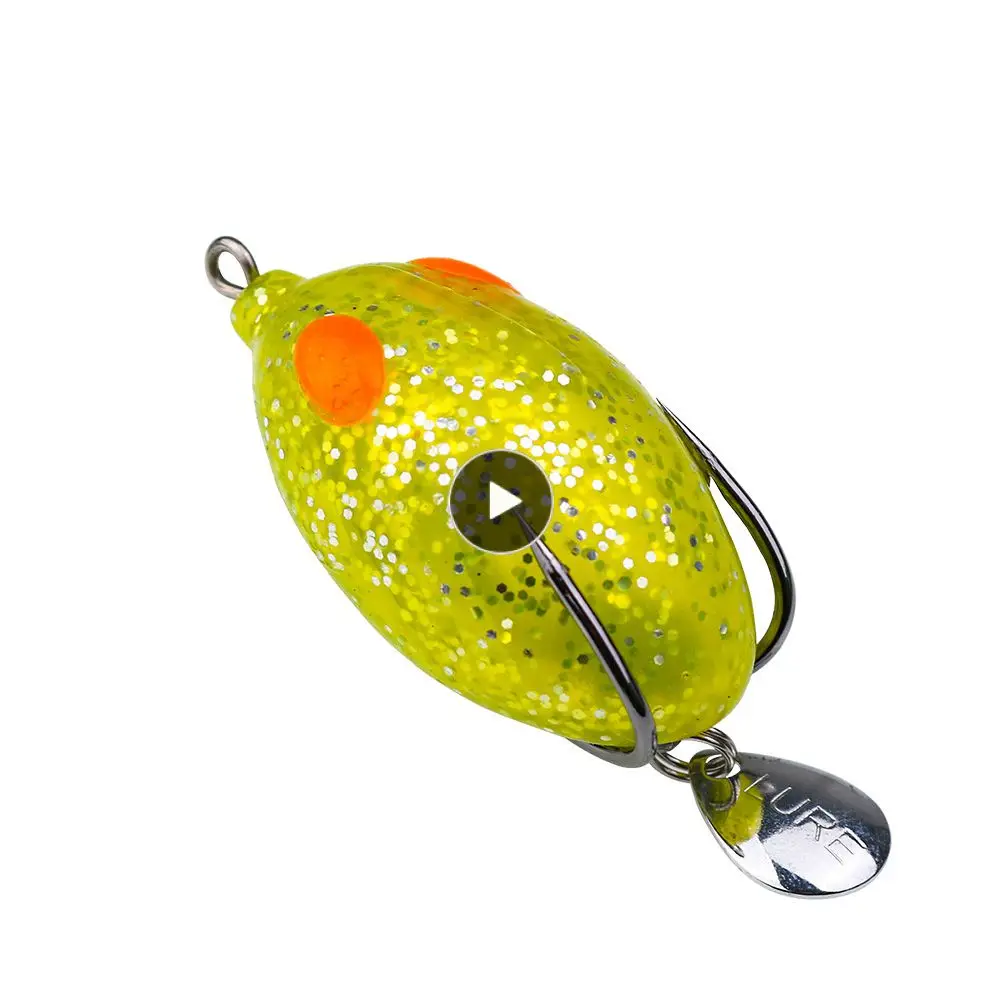 

Pvc Material Thunder Frog Lure Double Hook Strong Wear Resistance Fake Bait Precise Fish Luring Colorful Painting Frog Lure Bait