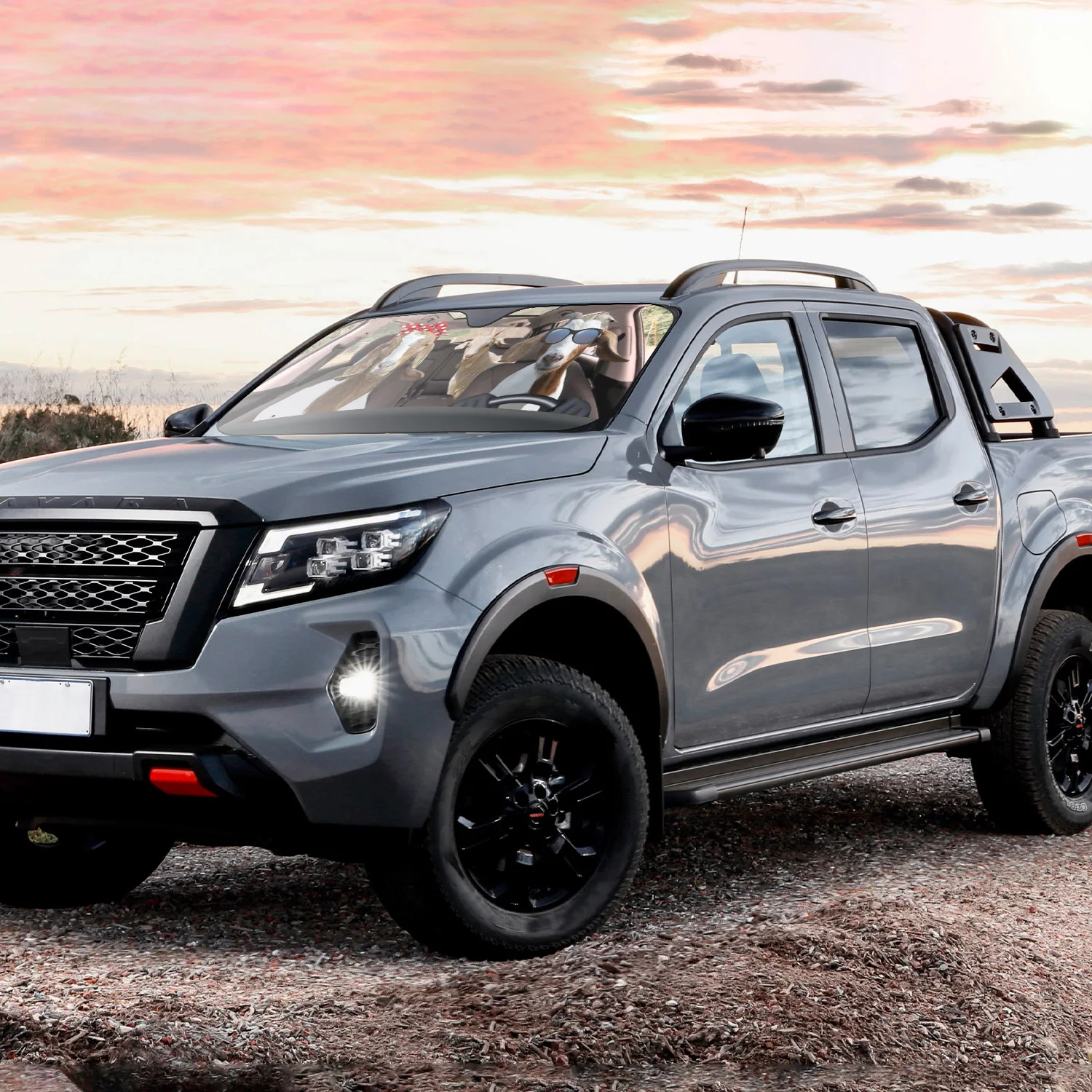 Солнцезащитный козий чехол для автомобиля 1 шт. с 4 бесплатными присосками