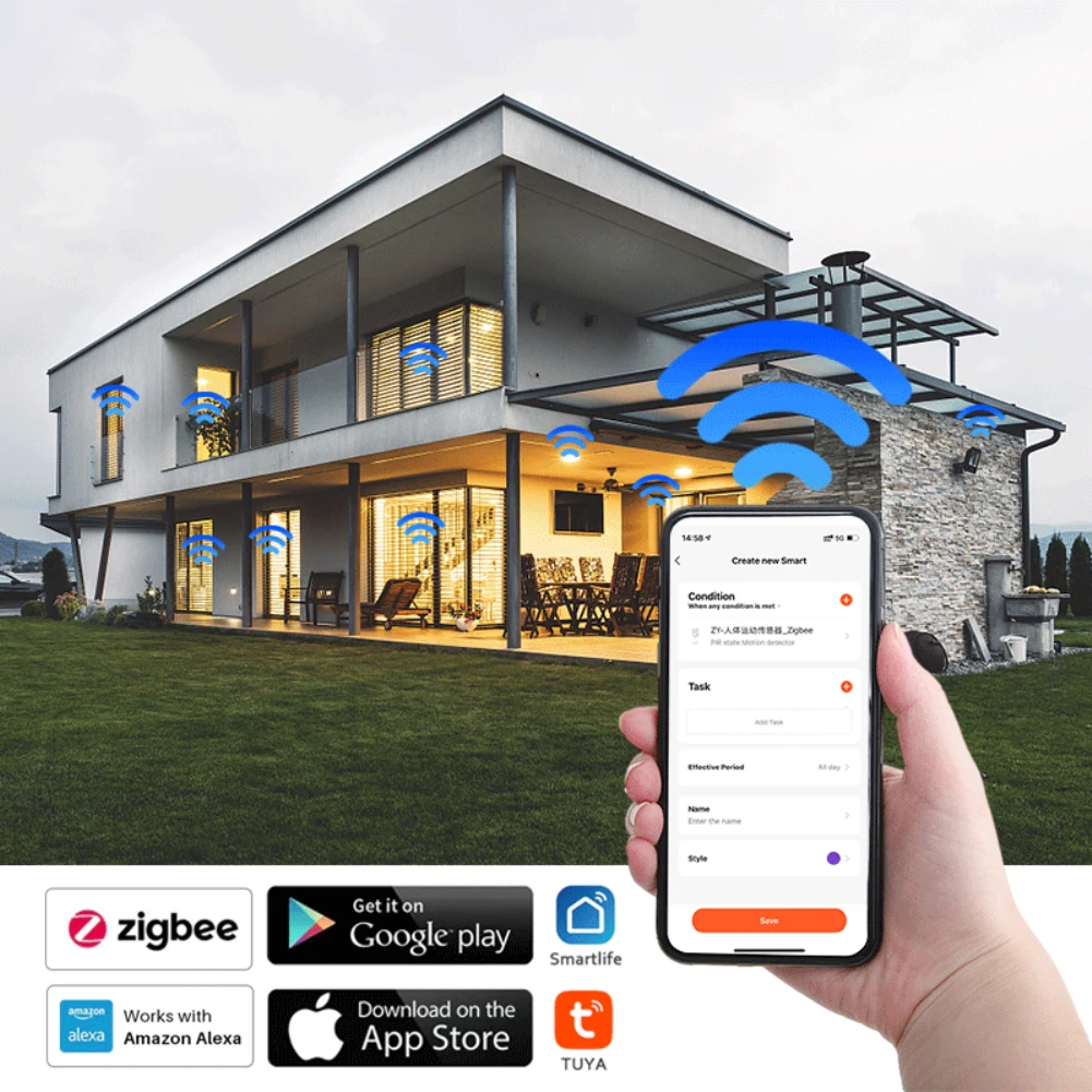 Смарт-датчик движения тела Zigbee 3 0 Tuya инфракрасный датчик |