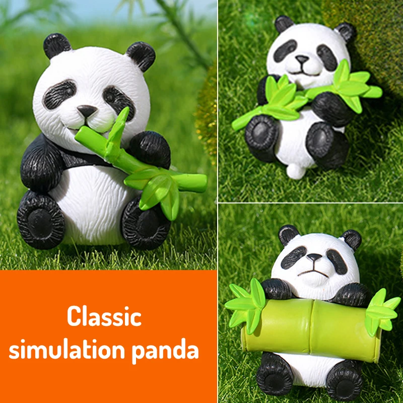 Креативная мини-смола Kawaii фигурка панды миниатюрная кукольного дома бонсай