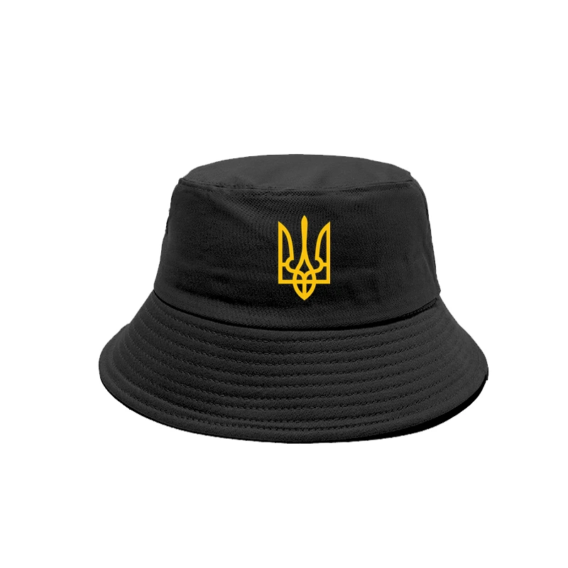 Ukraine Bucket Hats Fashion Cool Tryzub Ukrainian Caps Summer Outdoor Sunscreen Fisherman Hat MZ-173