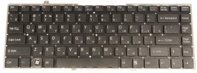 Клавиатура для Sony Vaio VGN-CR520E/W черная без рамки