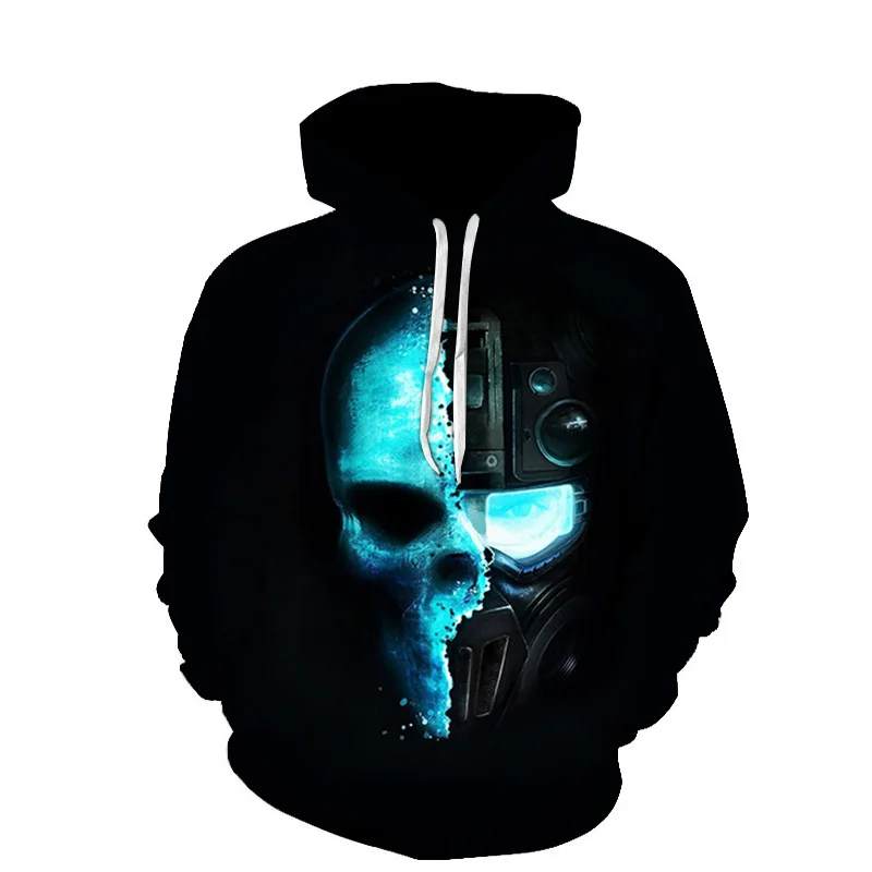 

Новинка 2022, ужасный Скелет монстра с 3D печатью, супер большая спортивная одежда для взрослых в европейском и американском стиле, хип-хоп, муж...